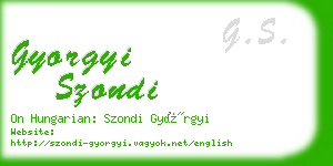 gyorgyi szondi business card